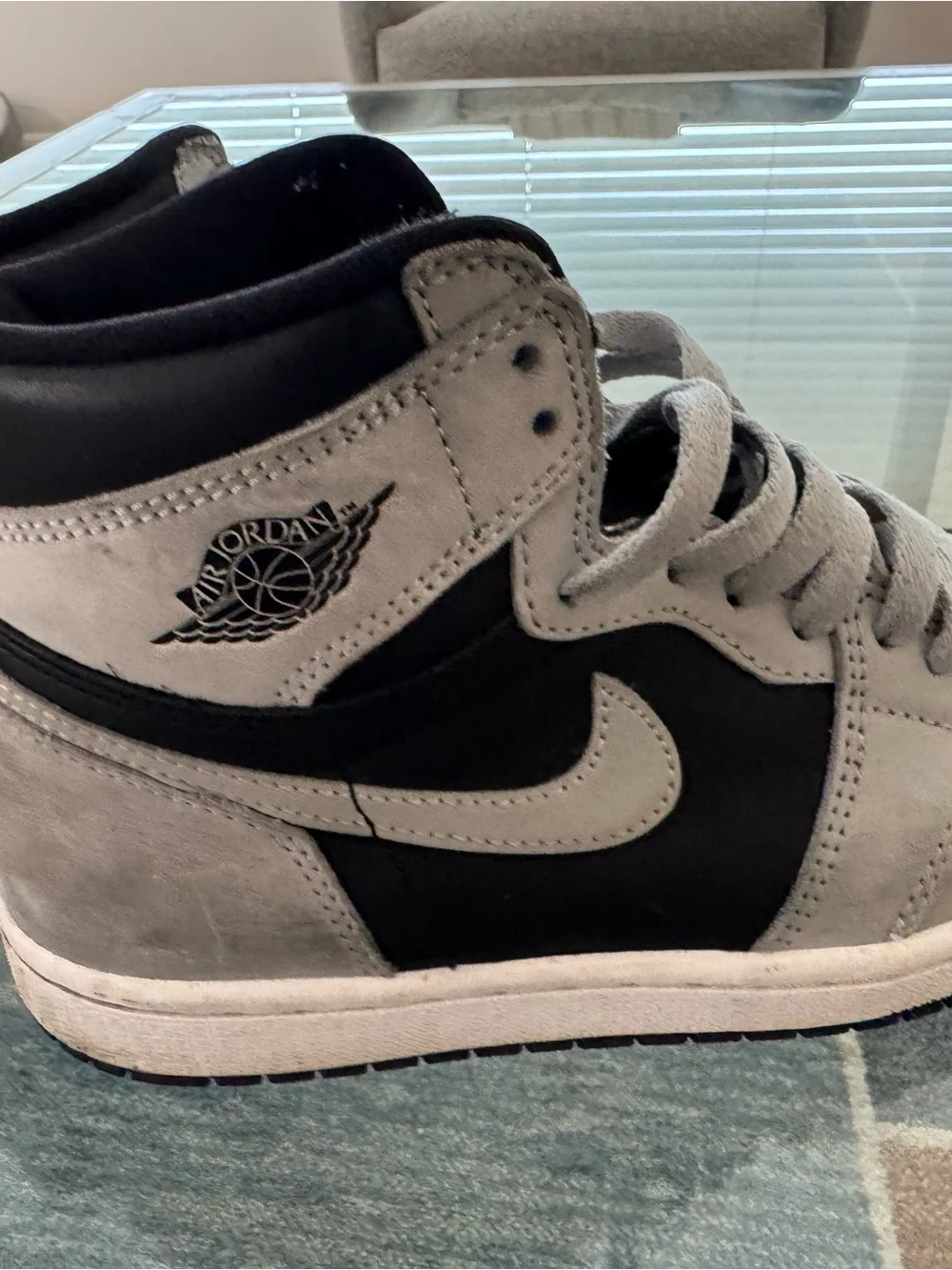 Jordan High-Top Sneakers - Black and Light Gray